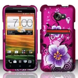  Cell Phone Case Cover Skin for HTC Evo 4G LTE (Hibiscus 