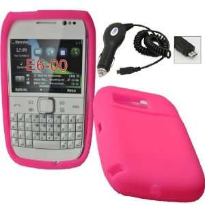  Mobile Palace  Pink silicone skin case cover pouch with car 
