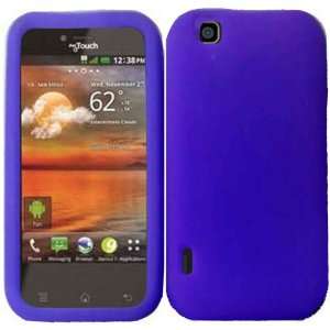  Dark Purple Silicone Jelly Skin Case Cover for LG Maxx 