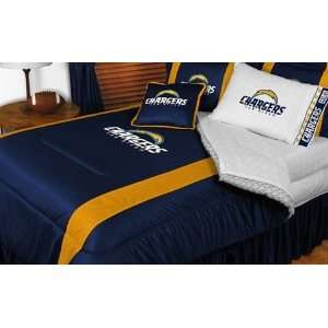  San Diego Chargers NFL Bedding   Sidelines Comforter and Sheet Set 
