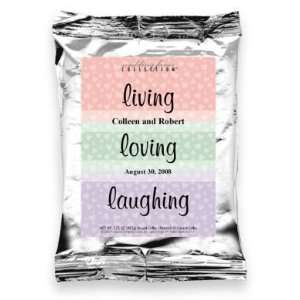  Living, Loving, Laughing Coffee Wedding Favor Health 