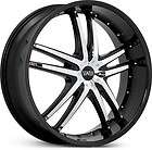 22 inch x7.5 Status Fang Black wheels Rims 5x100 +40