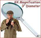 Optical Magnifying Glass 6X Loupe Metal Magnifier 76mm