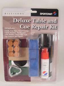 Deluxe Pool Table & Billiard Cue Stick Tip Repair Kit Set  