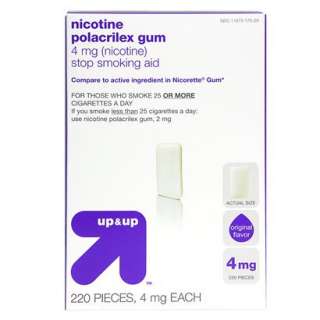 up & up Original Flavor 4 mg. Nicotine Gum   220 ct.