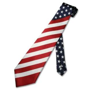 American Flag Mens Neck Tie. USA NeckTie.