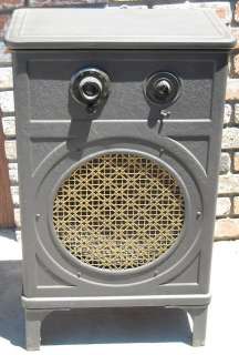 Antique Atwater Kent Model 52 Metal Cabinet Radio Set  