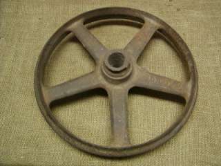 Vintage Cast Iron Wheel  Farm Pulley Antique Old Tools  