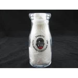  Antique Reproduction Black Americana 1/2 Pint Glass Milk Bottle 