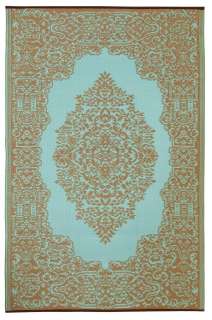 Istanbul Aqua & Taupe Color Outdoor & Indoor Rugs   Many Sizes 