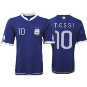  Argentina Messi #10 Away Soccer Jersey Size Large Sports 