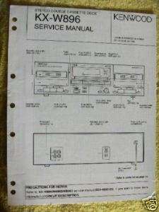 KENWOOD KX W896 STEREO CASSETTE DECK SERVICE MANUAL  