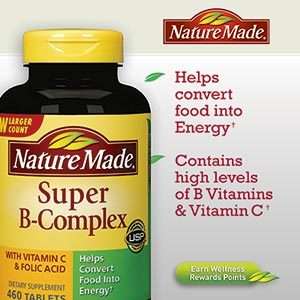 Nature Made Super B Complex with Vitamin C & Folic Acid 460 Tablets 