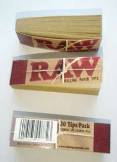 10 packs RAW ROLLING PAPERS FILTER TIPS {500}  