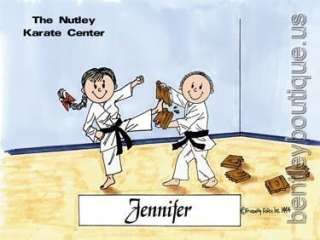 Personalized Karate Martial Arts Taekwondo Cartoon  