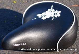 Cionlli Beach Cruiser Bicycle Bike Seat Saddle   Black  