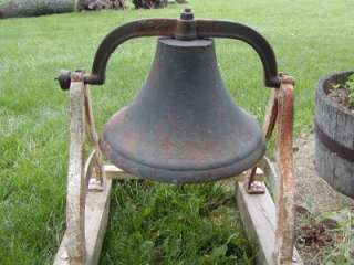 Vintage Cast Iron School Bell Antique Church Old Farm  