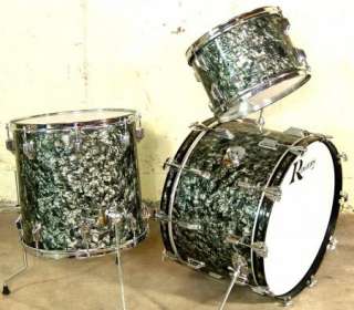 Rogers 22,13,16 Black Diamond Pearl BDP Drum Set Vintage 60s  