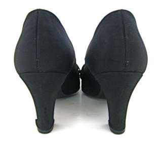 Vtg 60s Mad Men Black Sheer Lace Pumps Heels Shoes  