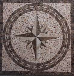 36Marble Tile Mosaic Medallion Tumble Stone Flooring Design 