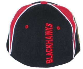 CHICAGO BLACKHAWKS NHL HOCKEY CUT UP FLEX FIT FITTED HAT/CAP M/L NEW 