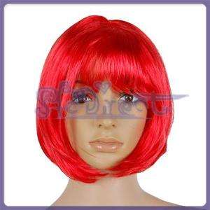 Red Short Straight Bob Hair Cosplay Wig party Punk New  