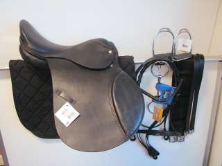  Ltr English Saddle Package Pad Bridle Leathers Irons Girth Bit  