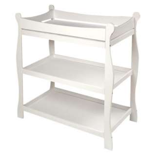 White Finish Sleigh Style Changing Table.Opens in a new window