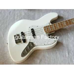    whole 4 strings white jazz bass guitar Musical Instruments