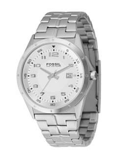 Fossil Watch, Mens White Dial Stainless Steel Bracelet AM4102   Under 