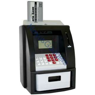 ATM Machine Bank Alarm Clock Time Calculator Toy BLACK  
