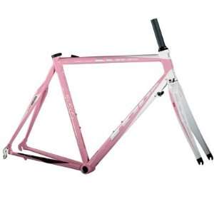  LOOK Carbon 555 Road Bike Frame w/ Fork (White/Rose 