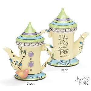 Whimsical Bird House Teapot Designed By Artist Joanne Fink For Special 