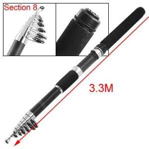   Foam Covered Handle Plastic Fishing Rod Pole Black