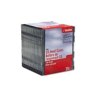   41017 CD/DVD SLIM LINE JEWEL CASE, CLEAR/BLACK, 25/PACK Electronics