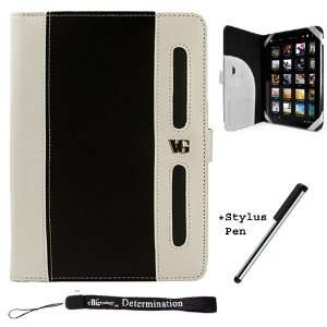 Black White Protective Slim and Durable Professional Faux Leather 