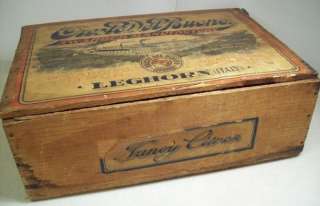 VINTAGE EARLY WOOD WOODEN Candy Store Display ADVERTISING BOX 1904 