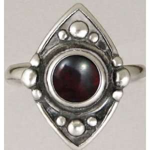   Sterling Silver Gothic Ring Featuring a Beautiful Bloodstone Gemstone