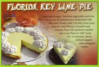 Florida Key Lime Pie Recipe Vintage Unused Postcard  