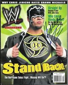 THE HURRICANE GREGORY HELMS AUTO SIGNED WWE MAGAZINE  