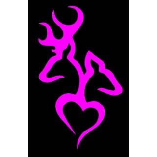 Browning Deer Head Heart Logo STYLE #2 (Decal will come in HOT PINK)