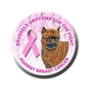    Brussels Griffon Breast Cancer Pin Badge No 1: Everything Else