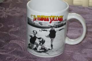 The Three Stooges Comedy Larry Curly Mo Football Antics Coffee Tea Cup 