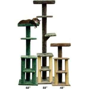 Deluxe Open Tray Cat Tree  Color LIGHT GREEN  Leg Covering CARPET 