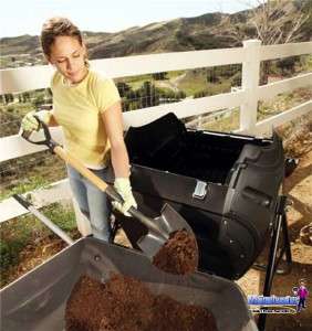 New 65 Gallon Tumble Tumbler Compost Bin Composter Mix Mixer Recycle 