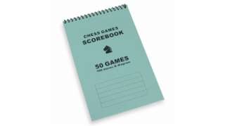 NEW Chess Score Book Scorebook Blue 50 Games 100 Moves  