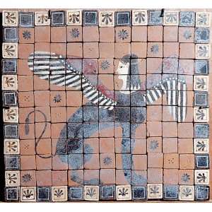   Ceramic Tile Mural, Floor Panel, Table Top   Etrusco: Home & Kitchen