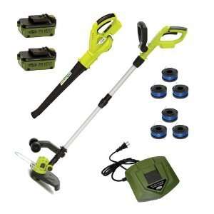   18 Volt Lithium Ion Cordless String Trimmer and Leaf Blower Combo Kit
