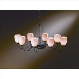  34 Eight Light Chandelier Finish Black, Shade Color 