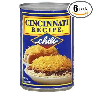 Cincinnati Recipe Chili with Meat, 15 Ounce (Pack of 6):  